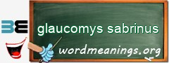 WordMeaning blackboard for glaucomys sabrinus